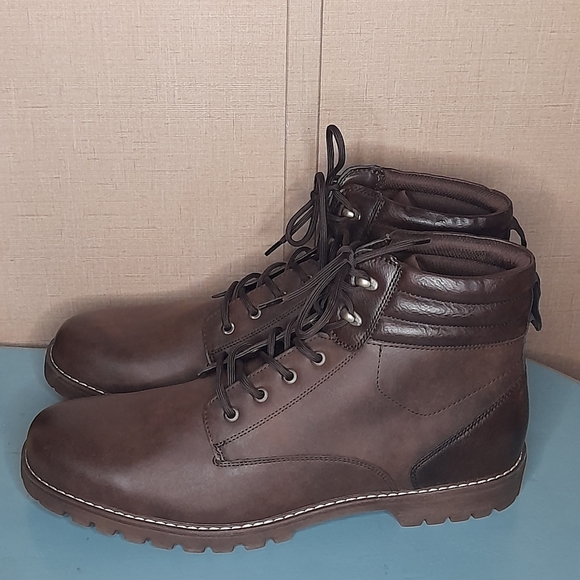 Red Ale By Alesbury Men's Derex Leather Utility Boot Brown - Picture 2 of 7